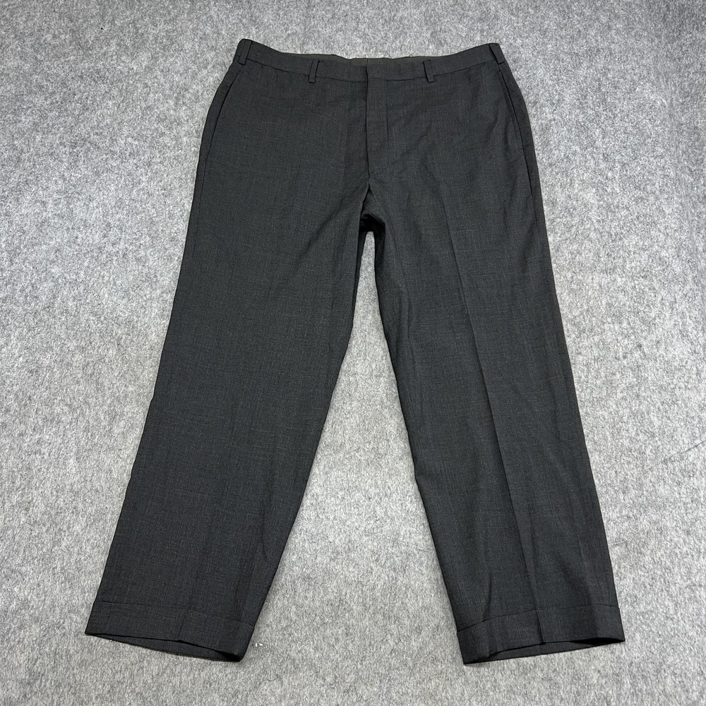 Brooks Brothers Brooksease Pants Mens 38R Gray Wool Dress Trousers USA 38x28